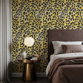 Summer Paws Yellow Mural Wallpaper - room preview 03