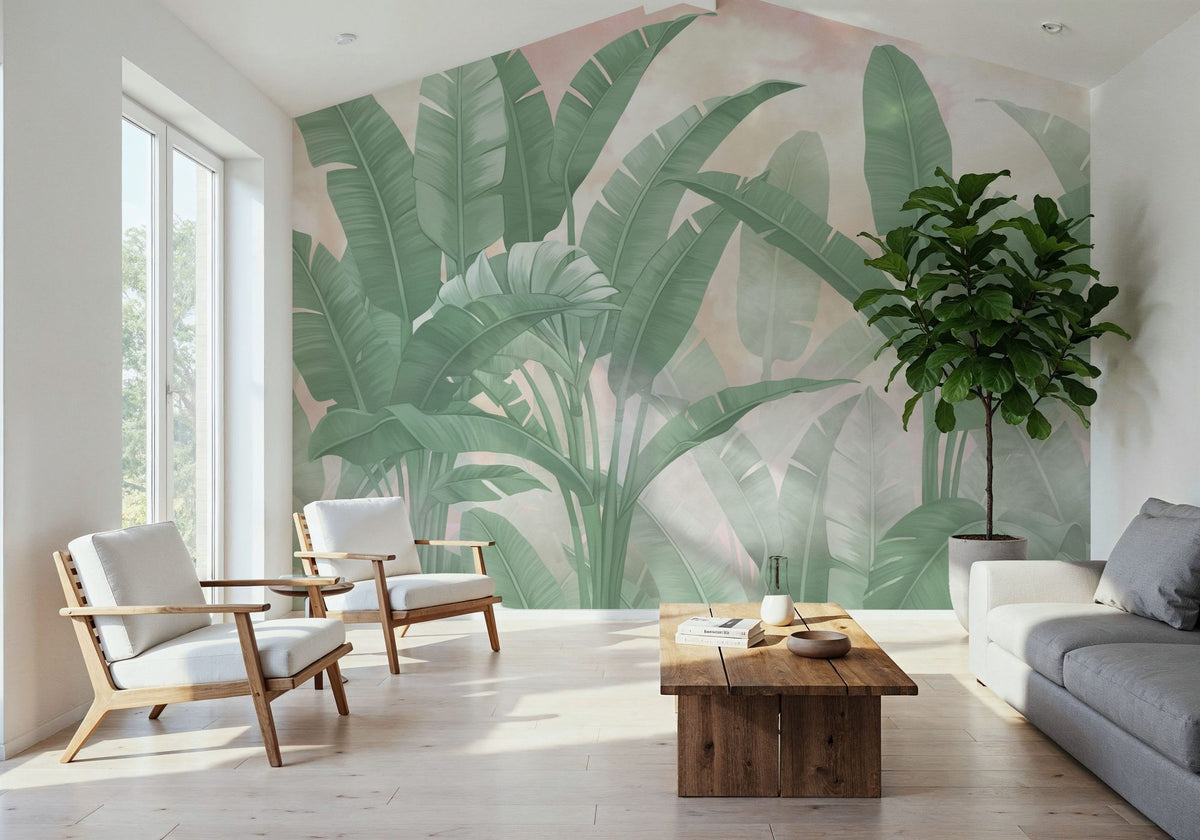 Banana Palms, Sunset Mural Wallpaper - room preview 03