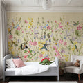 Bird Garden Yellow Mural Wallpaper - room preview 03