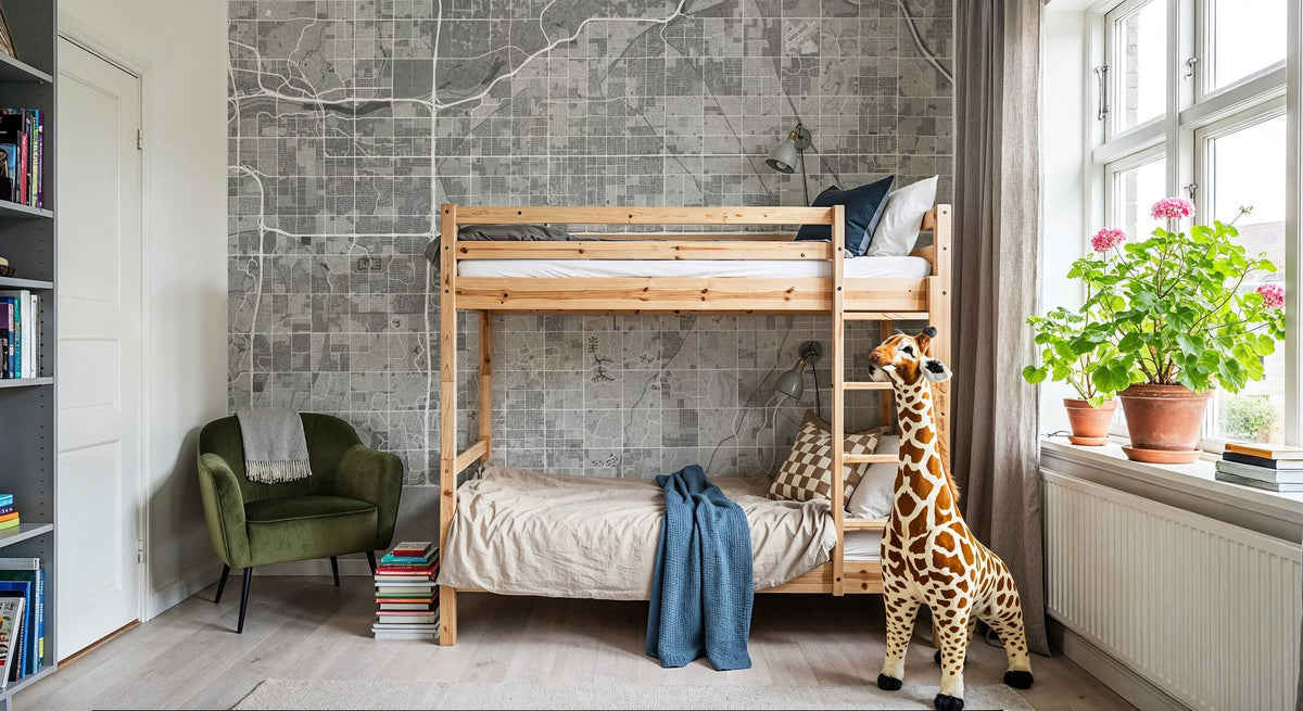 Mesa Grey Mural Wallpaper - room preview 03