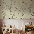 Peony Tree, Pistachio Creme Mural Wallpaper - room preview 03