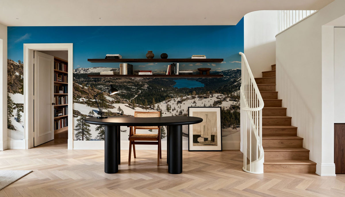 Sierra Nevada Snow Mural Wallpaper - room preview 03