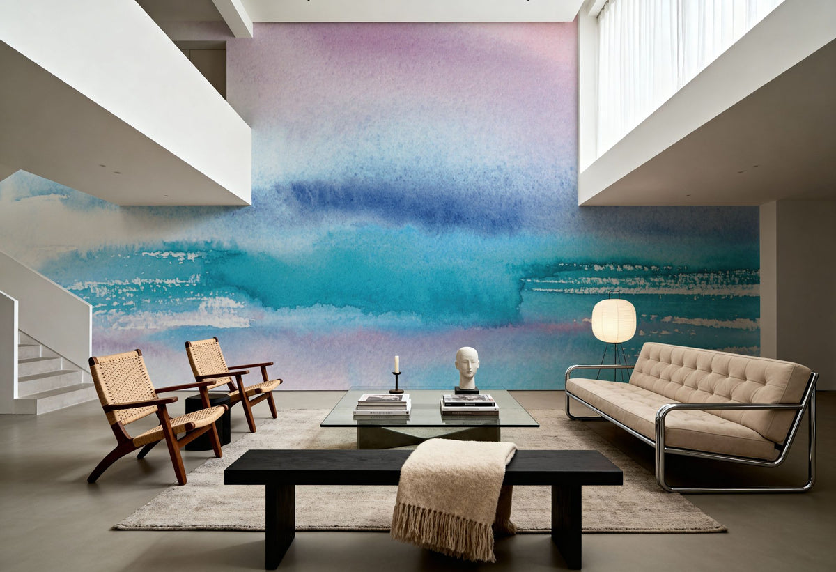 Washed Sunset Mural Wallpaper - room preview 03