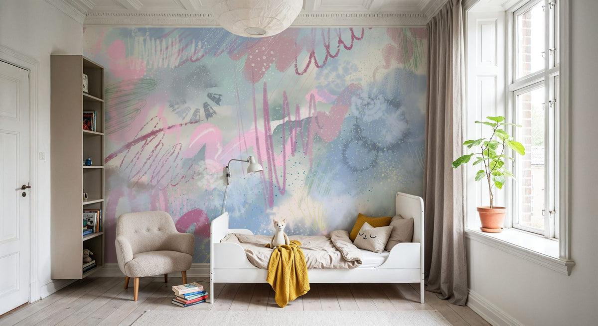 Set It Free, Sky Mural Wallpaper - Neutral Tone - room preview 03