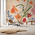 Wildflowers II Mural Wallpaper - Red Tone - room preview 03