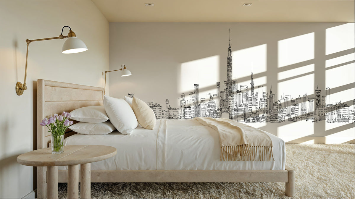 New York Skyline IV Mural Wallpaper - room preview 03