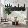 Darmstadt Skyline Black & White Mural Wallpaper - room preview 03