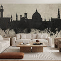 Florence Italy Skyline Concrete Mural Wallpaper - room preview 03