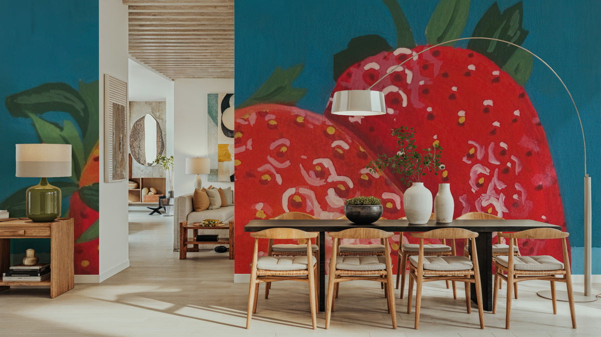 Strawberries Mural Wallpaper - room preview 03