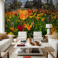 Vibrant Tulip Bloom Mural Wallpaper - room preview 03