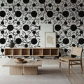 Botanical Black Mural Wallpaper - room preview 03