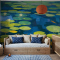 Lily Pond with Koi Mural Wallpaper - room preview 03