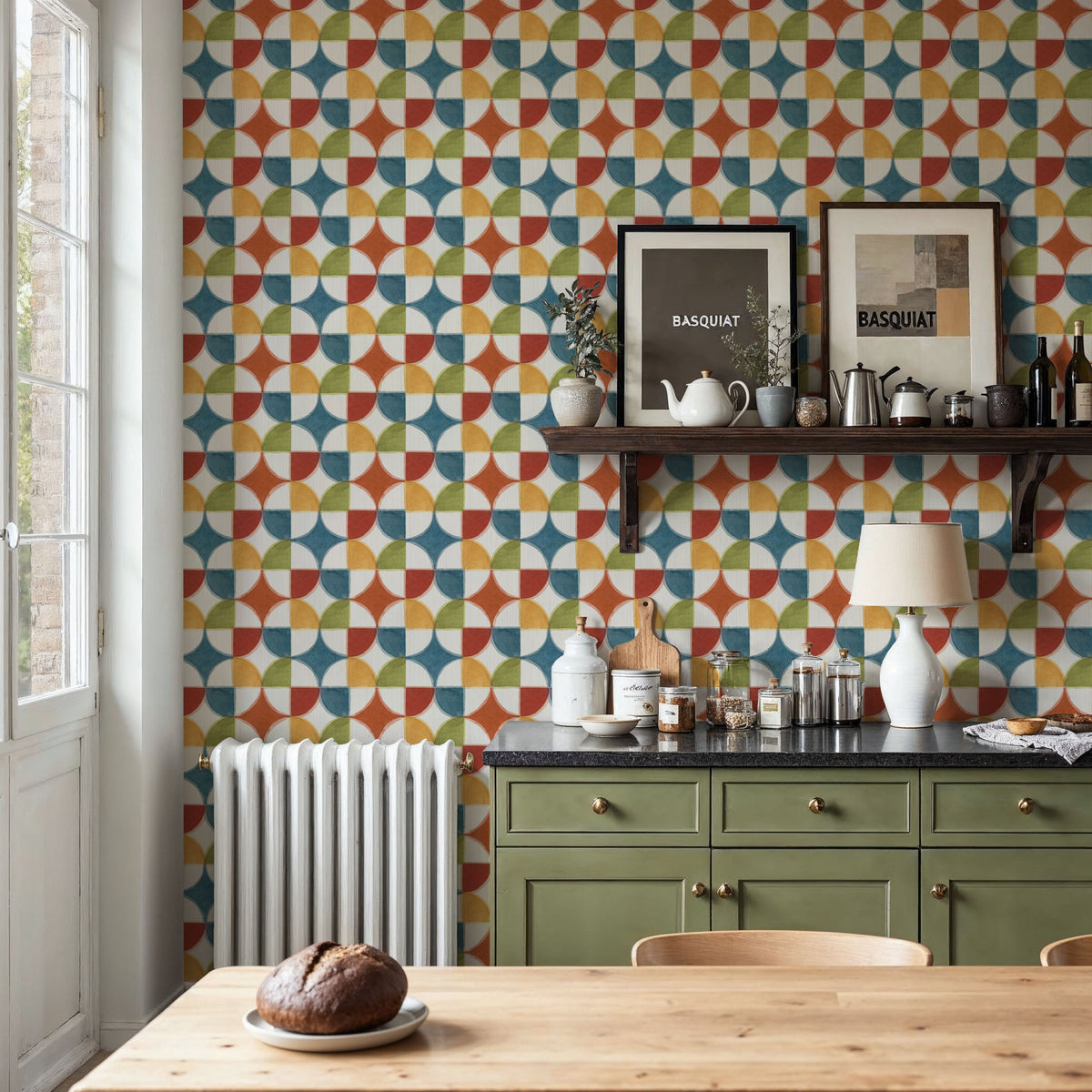 Time to Share Circles Mural Wallpaper - room preview 03