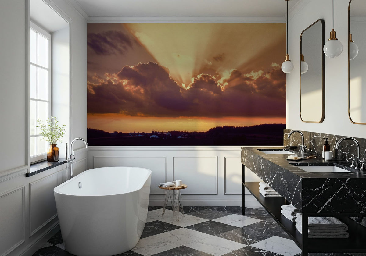 Sunset Symphony Mural Wallpaper - room preview 03