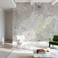 West Virginia Detailed Map Mural Wallpaper - room preview 03