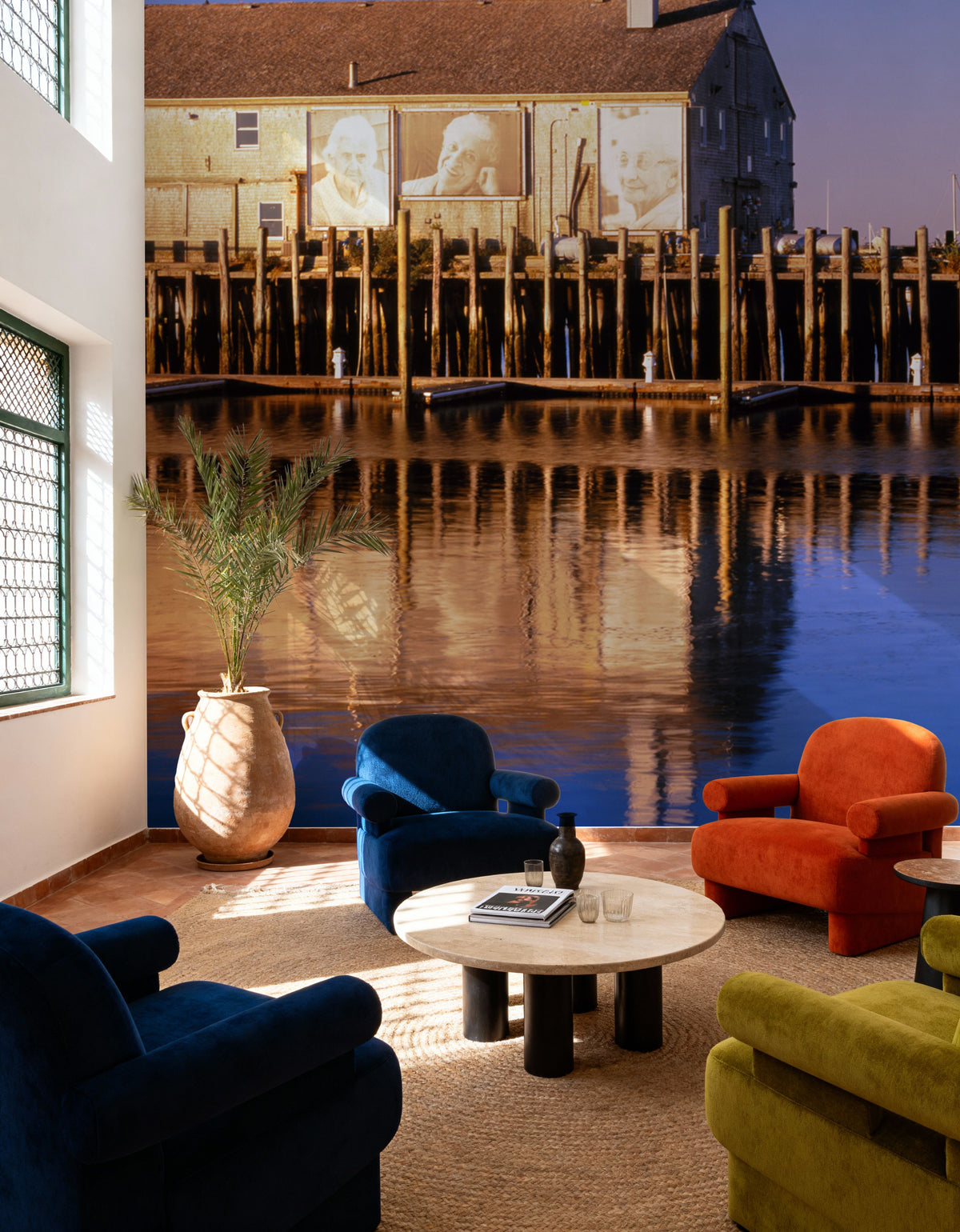 Harbor Reflection Mural Wallpaper - room preview 03