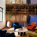 Harbor Reflection Mural Wallpaper - room preview 03