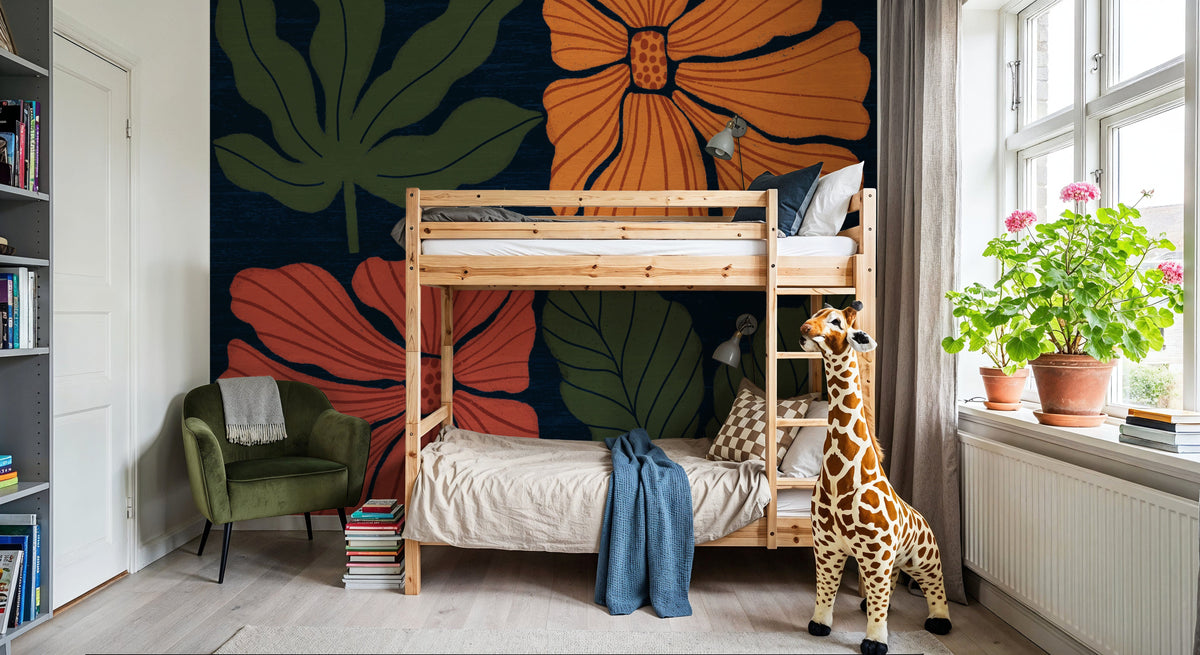 Modern Blooms IV Mural Wallpaper - room preview 03