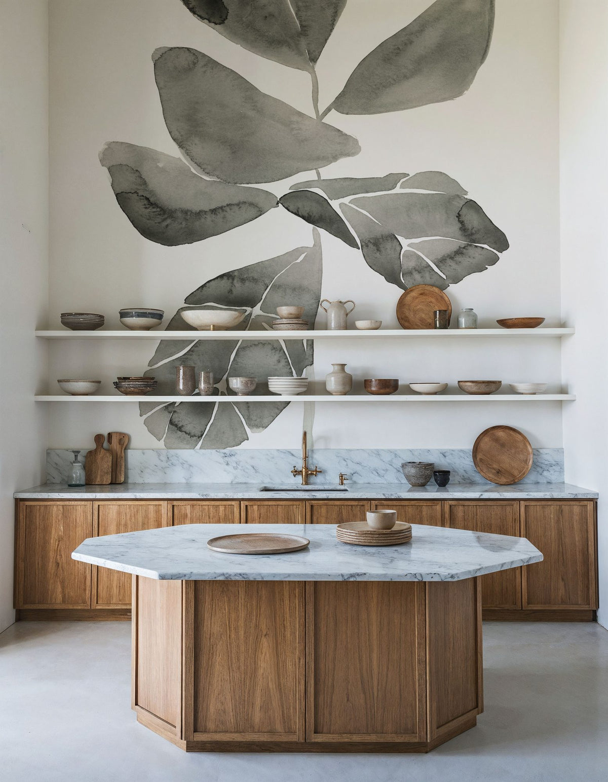 Fiddle Leaf I Mural Wallpaper - room preview 03