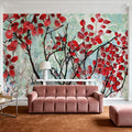 Red Leaves Mural Wallpaper - room preview 03