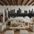 Queens New York Skyline Black & White Mural Wallpaper - room preview 03