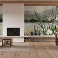 Wildflowers Among the Landscape Mural Wallpaper - room preview 03