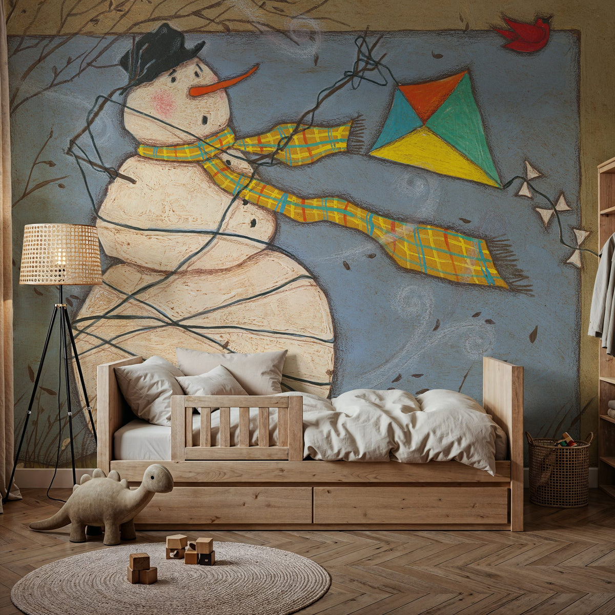Seasonal Snowman III Mural Wallpaper - room preview 03