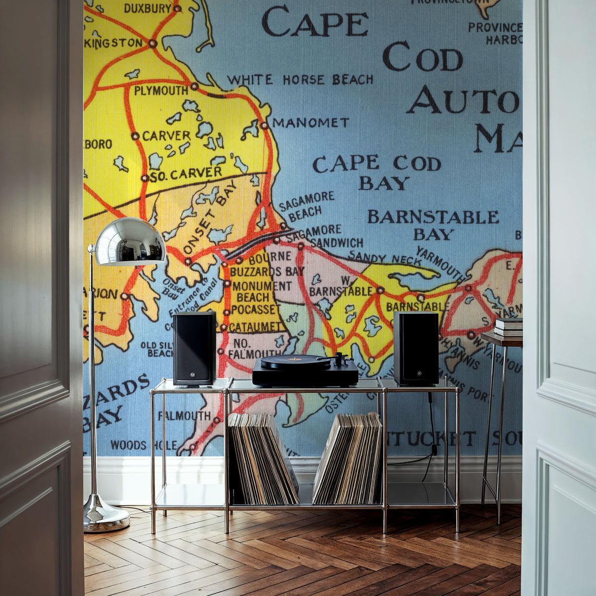 Greetings From Cape Cod Map Mural Wallpaper - room preview 03