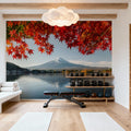 Mount Fuji Fall Mural Wallpaper - room preview 03