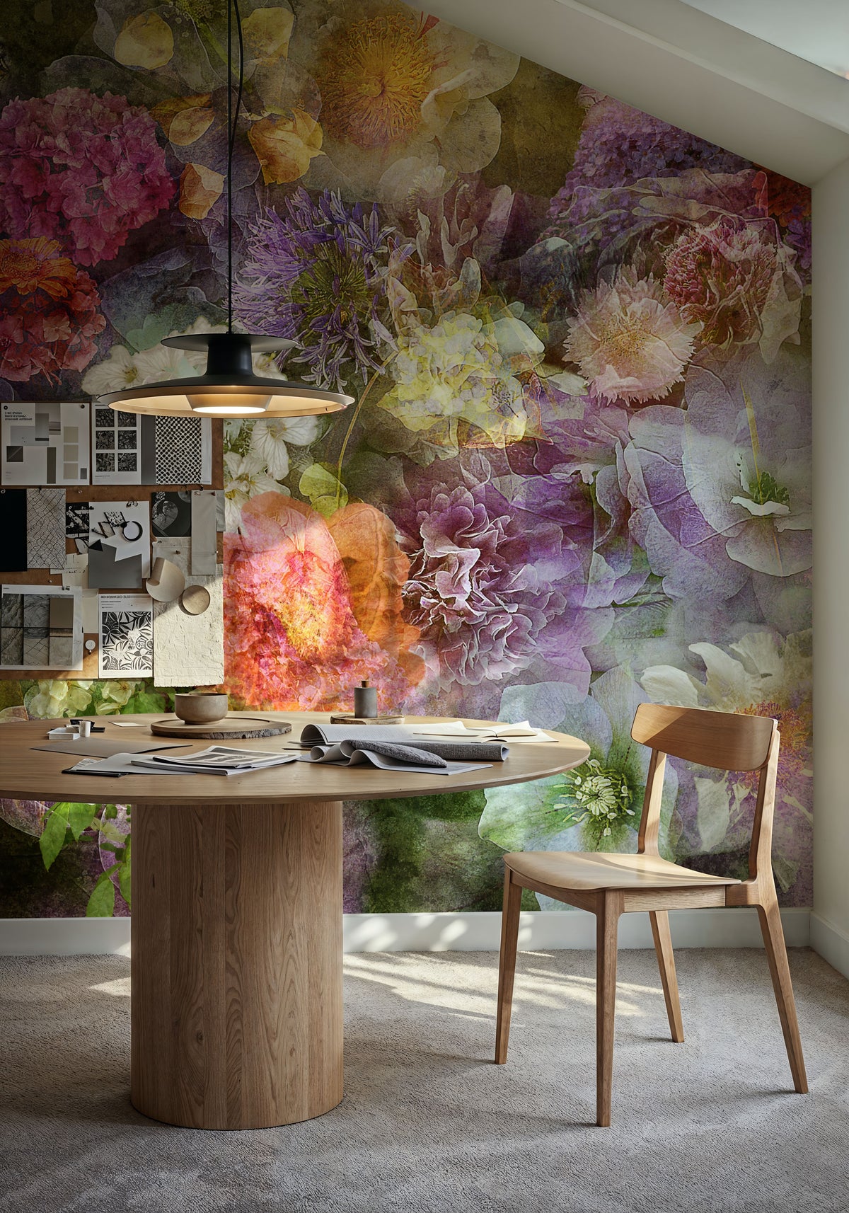 Floral Tapestry Mural Wallpaper - room preview 03