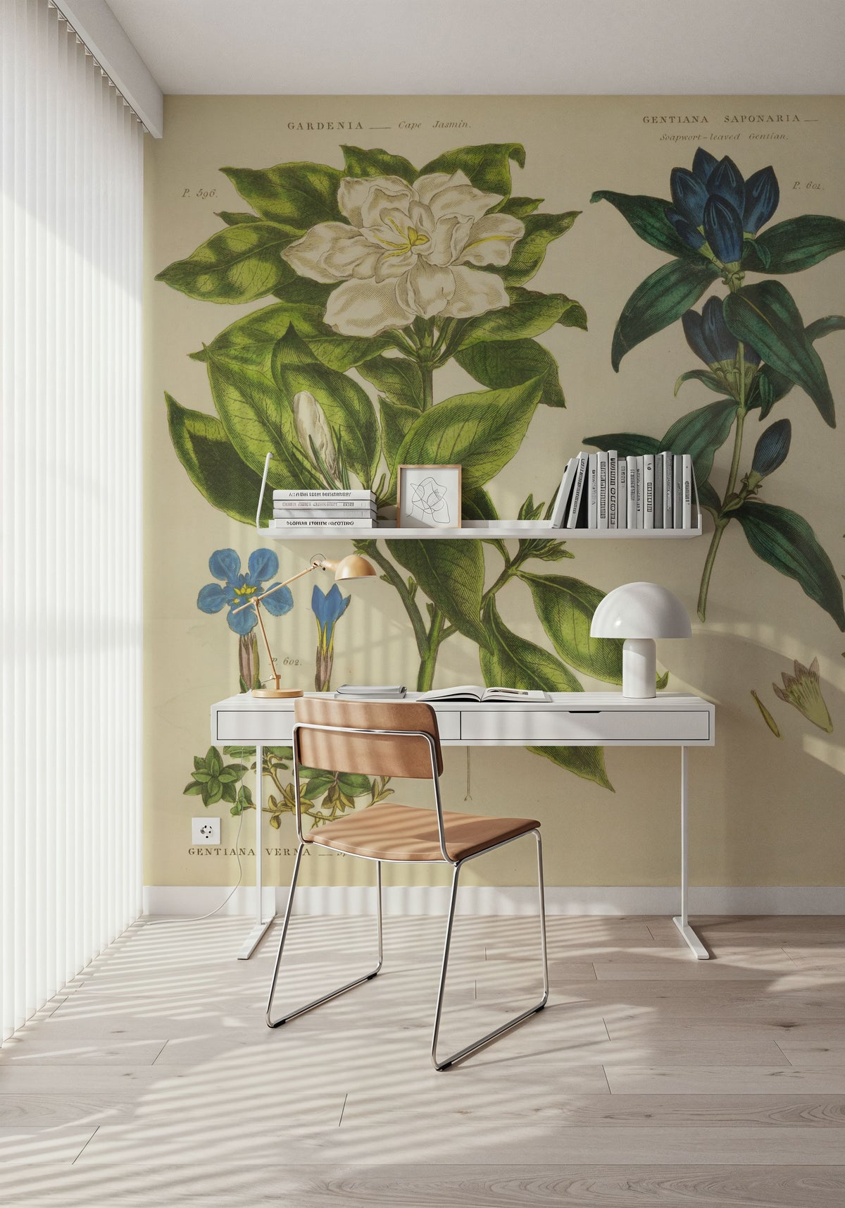 Herbal Botanical IX Mural Wallpaper - room preview 03