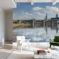 Stone Bridge Reflection Mural Wallpaper - room preview 03