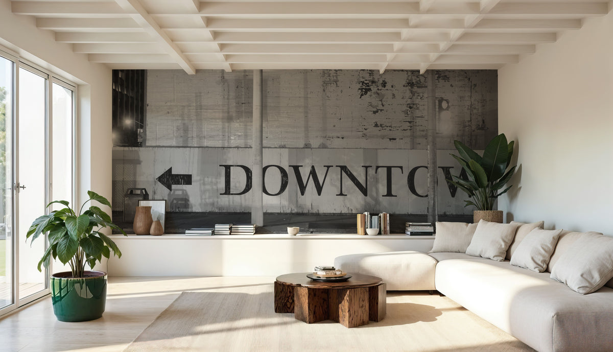 Downtown Arrow Mural Wallpaper - room preview 03