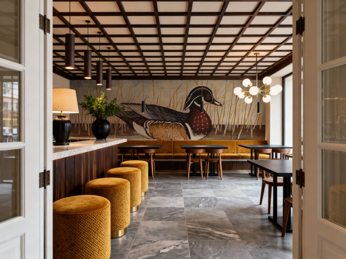 Wood Duck Mural Wallpaper - room preview 03