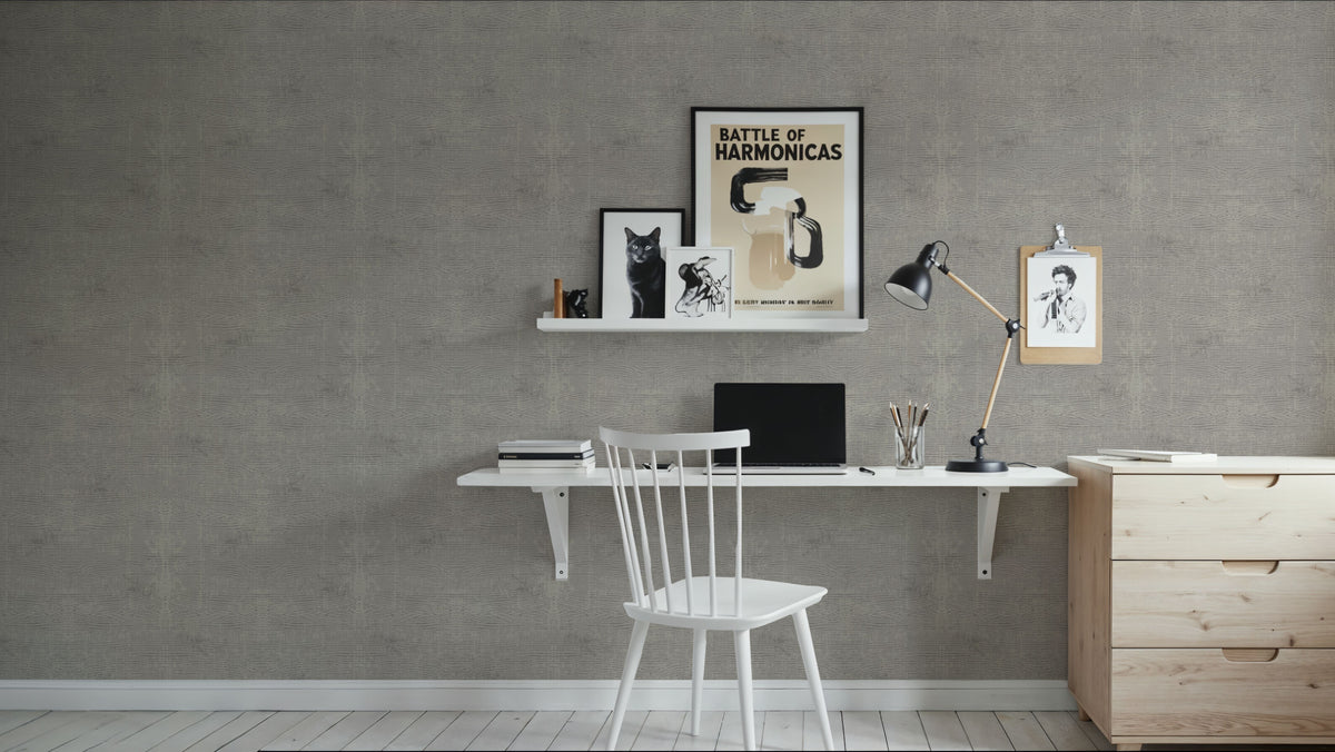 Country Wood Grey Mural Wallpaper - room preview 03