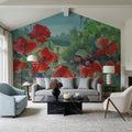 Poppy Reverie Mural Wallpaper - Neutral Tone - room preview 03