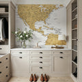 US Mexico Caribbean Map - Rosie Mural Wallpaper - room preview 03