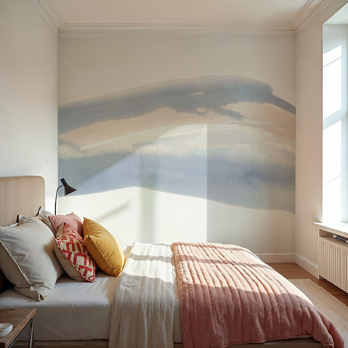 Coastal Wave Abstract Mural Wallpaper - room preview 03