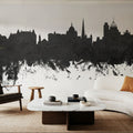 Victoria Canada Skyline Black & White Mural Wallpaper - room preview 03