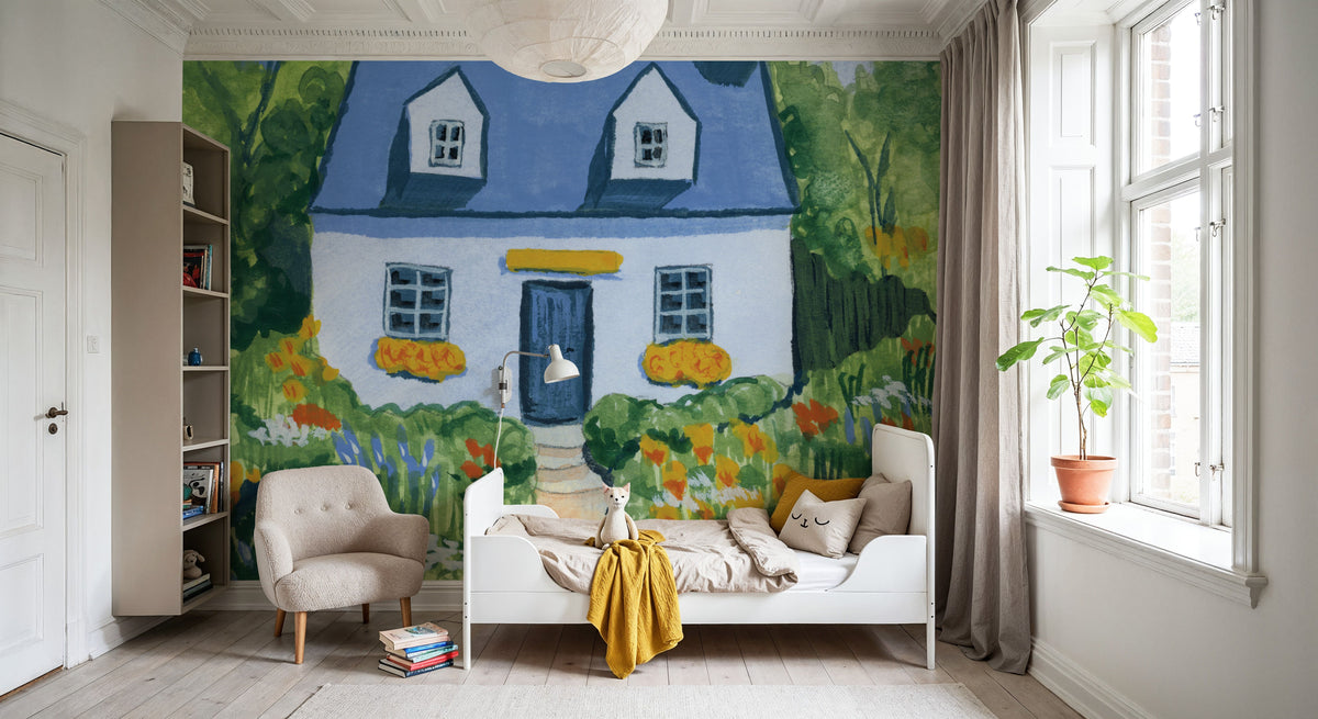 Full Bloom Cottage I Mural Wallpaper - room preview 03