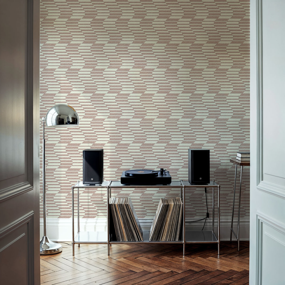 Pulse, Dusty Rose Mural Wallpaper - room preview 03
