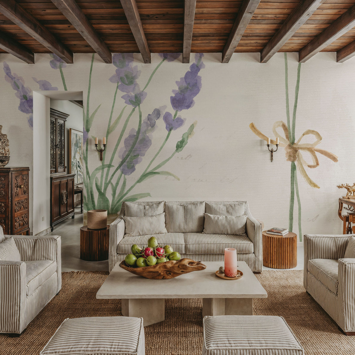 Lavender Fields V Mural Wallpaper - room preview 03