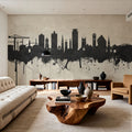 Plymouth England Skyline Concrete Mural Wallpaper - room preview 03