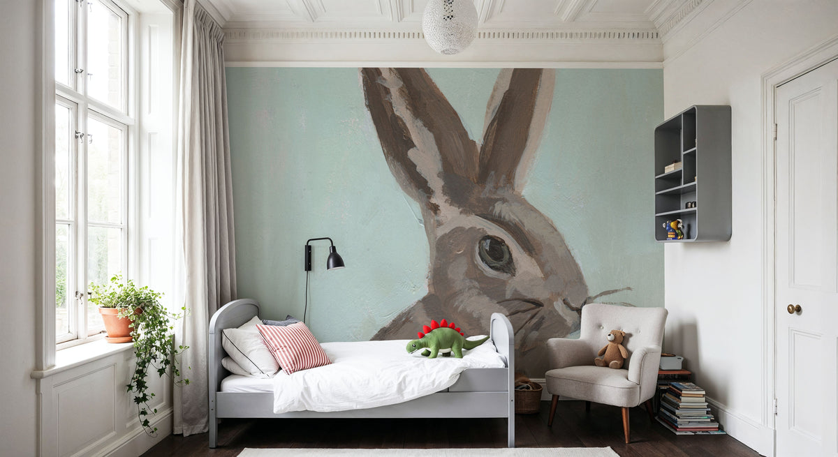 Spring Bunny Mural Wallpaper - room preview 03