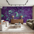 Rabbits Purple Mural Wallpaper - room preview 03