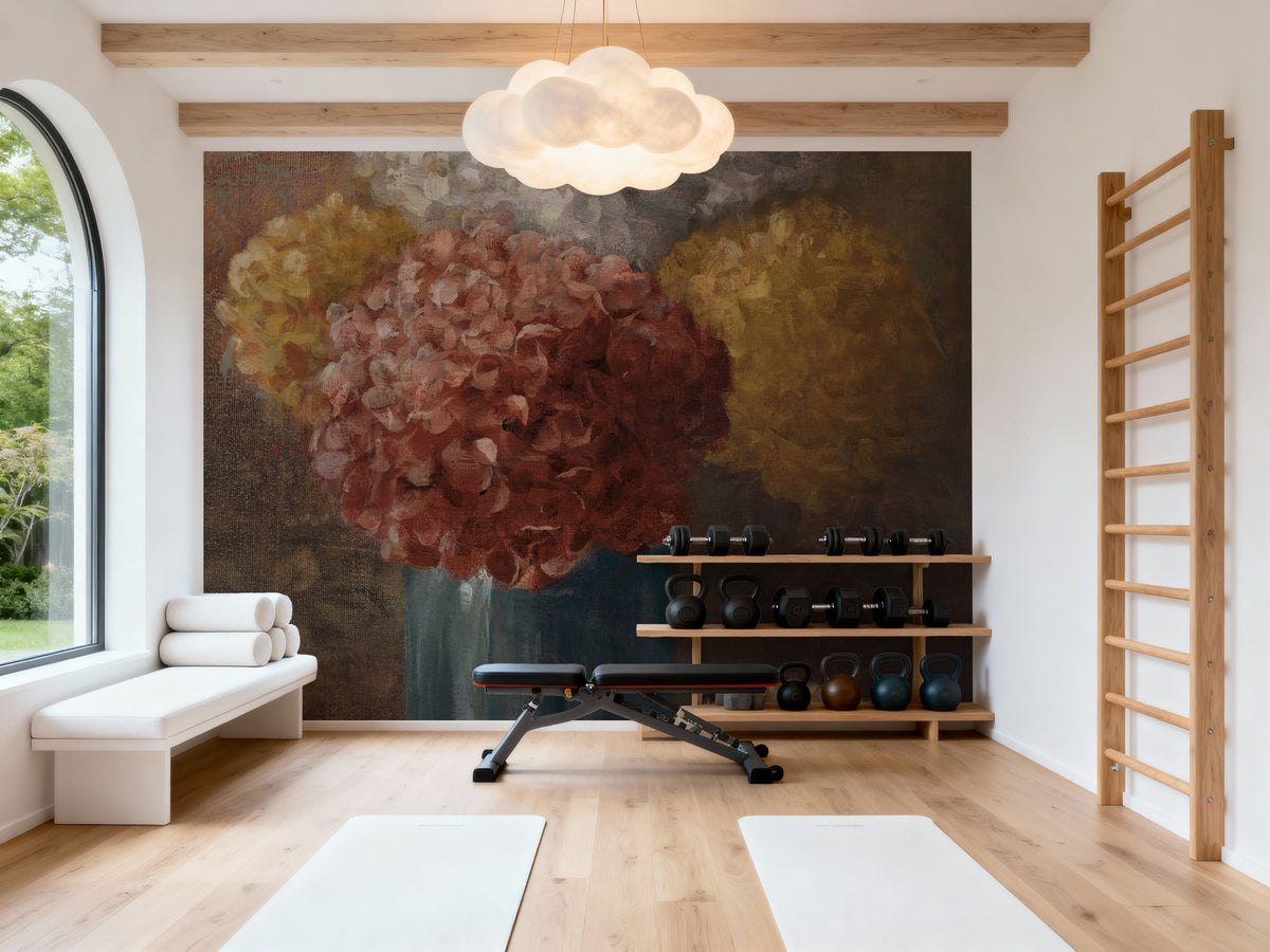 Fall Hydrangea II Mural Wallpaper - room preview 03