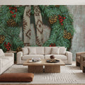 Western Christmas Mural Wallpaper - room preview 03