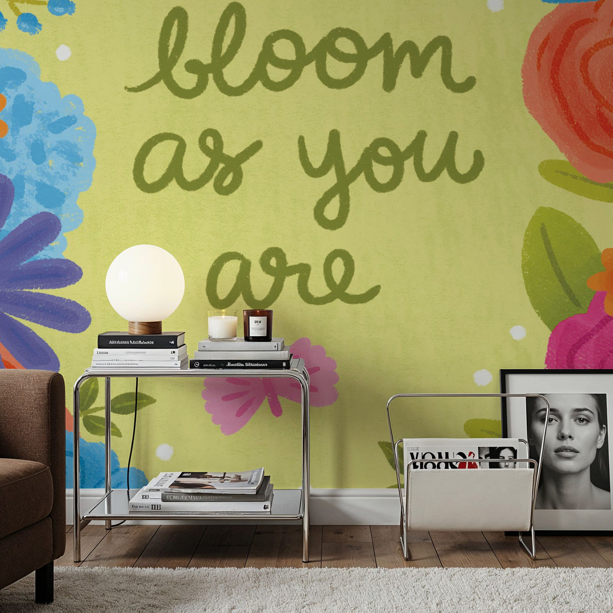 Bloom As You Are Mural Wallpaper - room preview 03