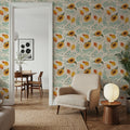 Fall Harvest White Mural Wallpaper - room preview 03