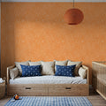 Petals on Orange Mural Wallpaper - room preview 03